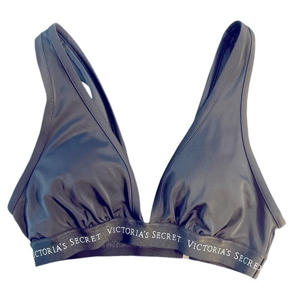 Victoria’s Secret Black Bikini Top size Large - Picture 1 of 2